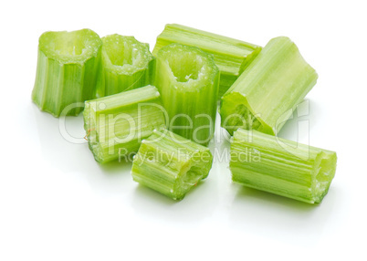 Fresh celery isolated on white