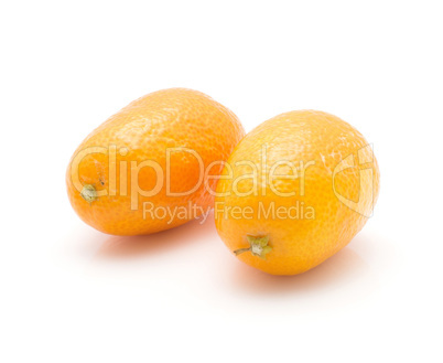 Fresh kumquat isolated on white