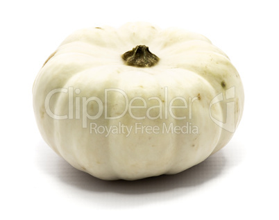 White pumpkin isolated on white