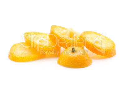 Fresh kumquat isolated on white