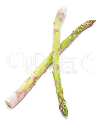 Green Asparagus isolated on white