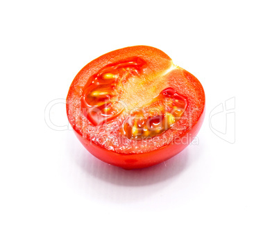 Red cherry tomatoe isolated