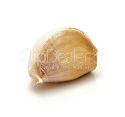 Common garlic isolated on white