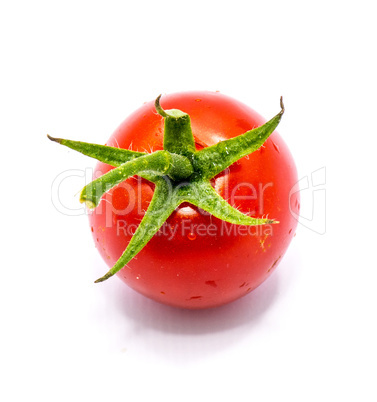 Red cherry tomatoe isolated