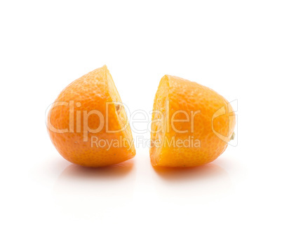 Fresh kumquat isolated on white