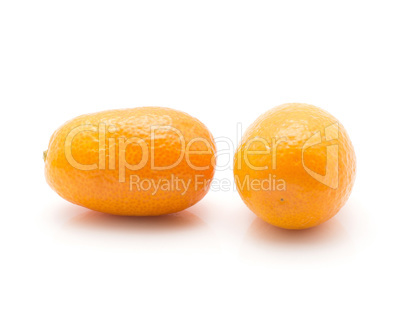 Fresh kumquat isolated on white