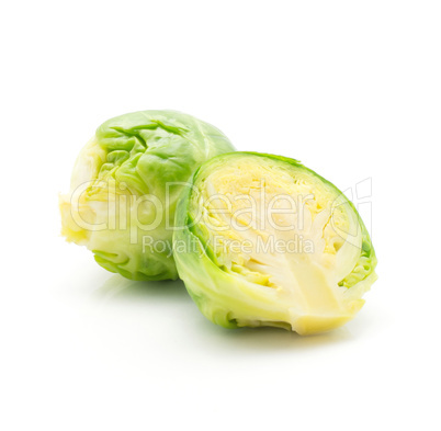 Boiled brussels sprout isolated