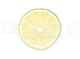 Fresh isolated lime on white