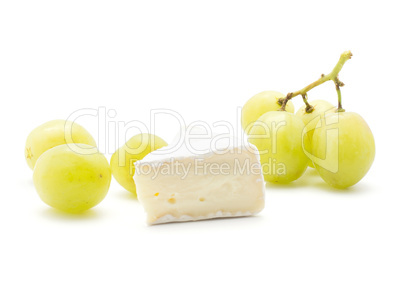 Green grape isolated on white