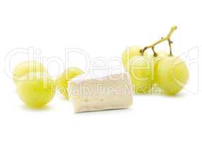 Green grape isolated on white