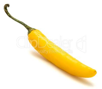 Fresh yellow chili pepper isolated