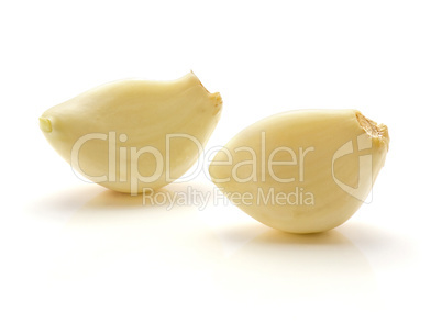 Common garlic isolated on white