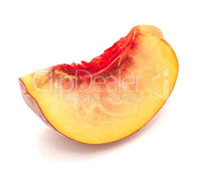 Fresh peach isolated on white