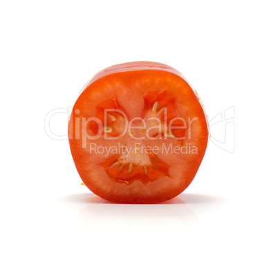 Fresh san marzano tomato isolated on white