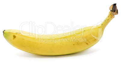 Yellow banana isolated on white