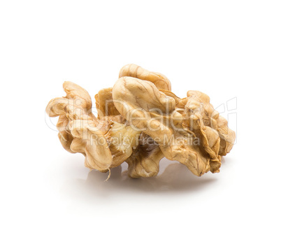 Raw walnut isolated on white