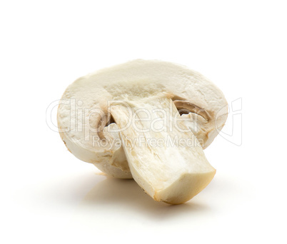 Raw champignons isolated on white