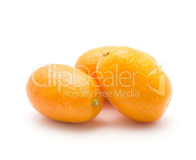 Fresh kumquat isolated on white