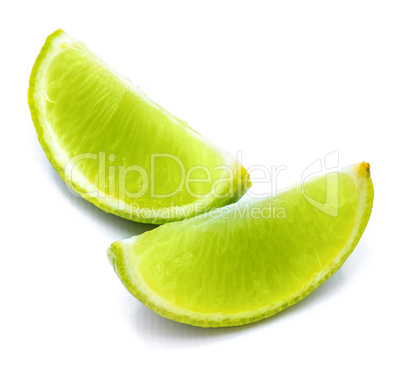 Fresh lime isolated on white