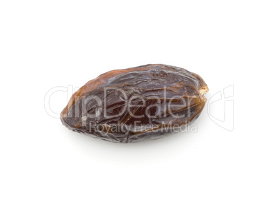 Dried date fruit isolated on white