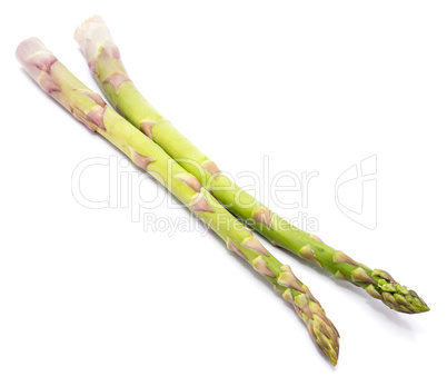 Green Asparagus isolated on white