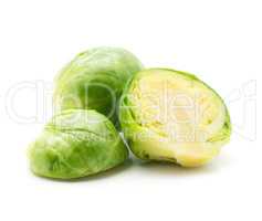 Boiled brussels sprout isolated