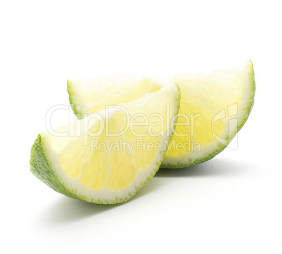 Fresh isolated lime on white