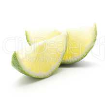 Fresh isolated lime on white