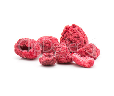 Freeze dried berries isolated on white