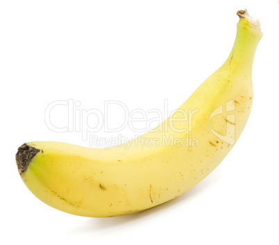 Yellow banana isolated on white