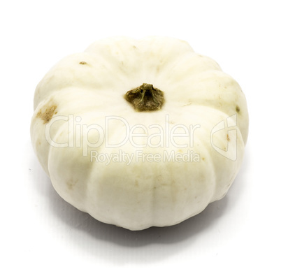 White pumpkin isolated on white