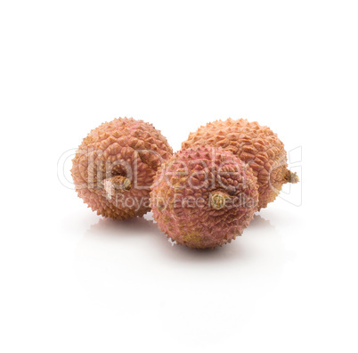 Fresh lychee isolated on white