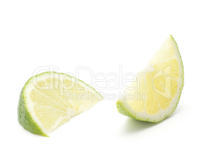 Fresh isolated lime on white