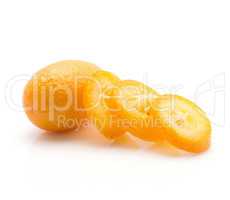 Fresh kumquat isolated on white