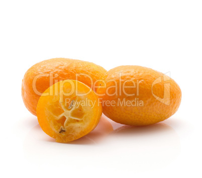 Fresh kumquat isolated on white