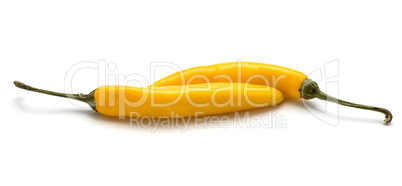 Fresh yellow chili pepper isolated