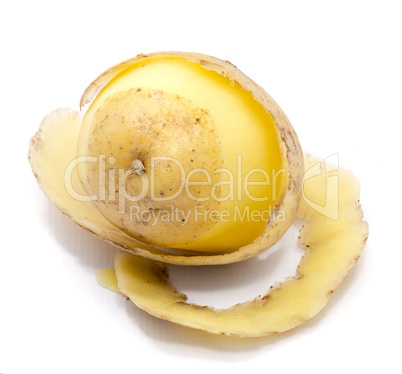 Fresh raw potatoes isolated on white