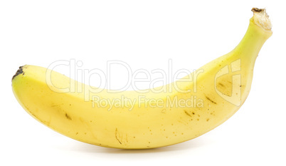 Yellow banana isolated on white