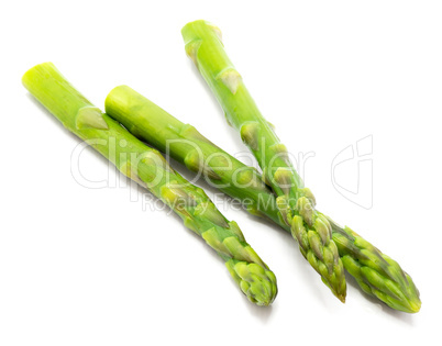 Green Asparagus isolated on white