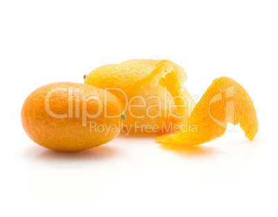 Fresh kumquat isolated on white