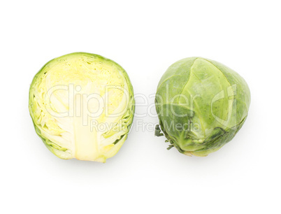 Raw brussels sprout isolated