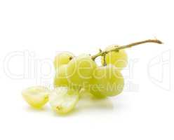 Green grape isolated on white