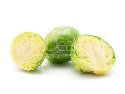 Boiled brussels sprout isolated