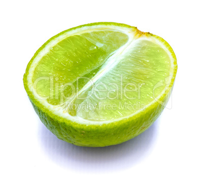 Fresh lime isolated on white