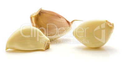 Common garlic isolated on white