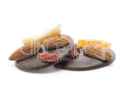 Melted chocolate circle isolated