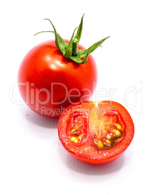 Red cherry tomatoe isolated