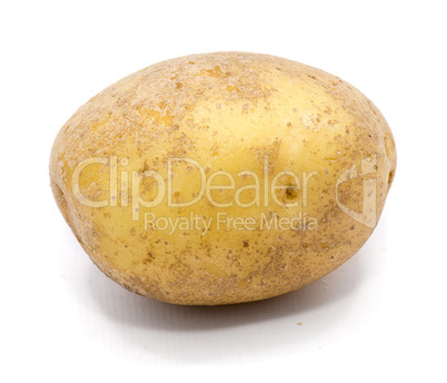 Fresh raw potatoes isolated on white