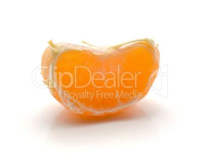 Fresh raw tangerine isolated on white