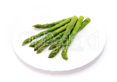 Green Asparagus isolated on white